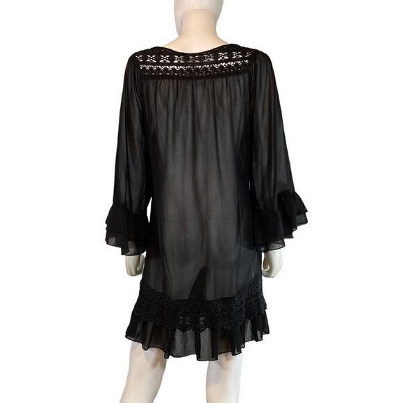 Mariarerio Sheer Ruffle Night Gown - Picture 6 of 11